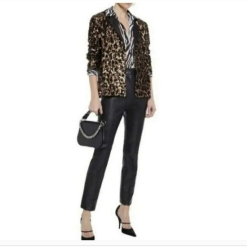 Alice + Olivia Kier Sequin Leopard Jacket Blazer Size XS - Picture 8 of 13